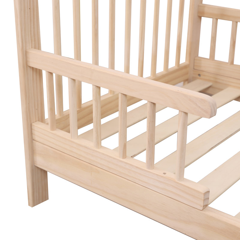 Harriet Bee Boje Toddler Solid Wood Platforms Bed and Mattress by